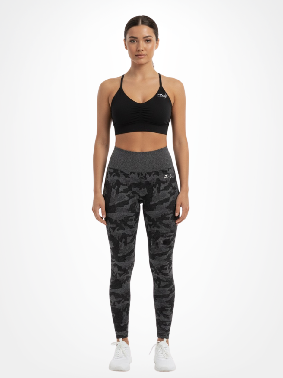 Zwarte Camo Legging