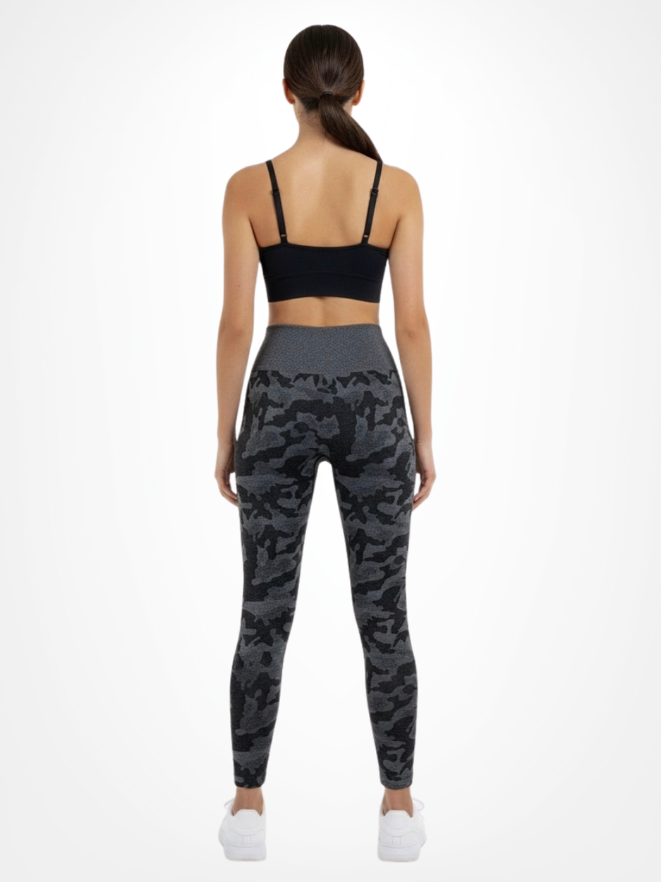 Zwarte Camo Legging