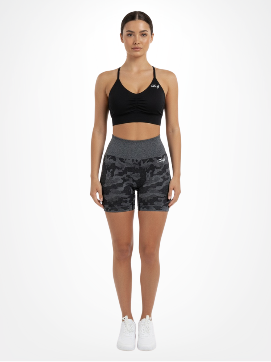 Zwarte Camo Short