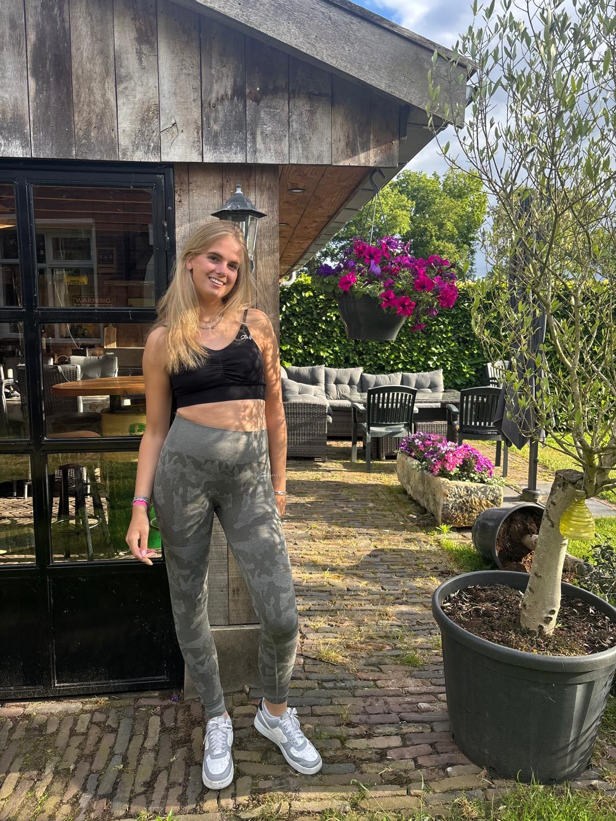 Kaki Groene Camo Legging